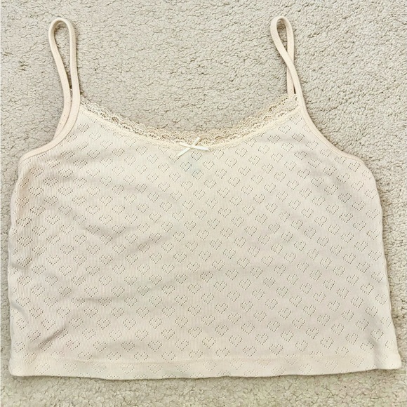 Brandy Melville Heart Eyelet Tank Top - Picture 4 of 6